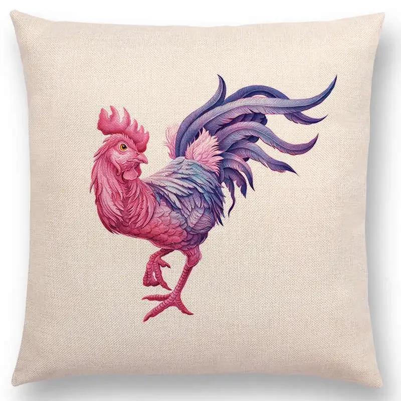 

Акварельные Растения&Животные Принт Наволочка Дизайнерская для Дивана Отеля Наволочка Домашний Декор / Декоративные Подушки 66x66cm