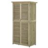 Garden Cabinet Wood Tool Shed Equipment House With Asphalt Roof Louvered Door Storage Cabinet Shed Garden 4 Compartments Gray 87 X 46.5 X 160 Cm