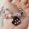 2023 Korean Black Cat Heart Star Bracelet Women Light Luxury Design Exquisite and High Quality Double Layer Jewelry