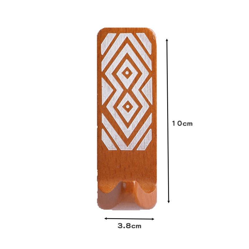 

3pcs Vintage Wooden Hook Wall Mounted Coat Hanger Entryway Bedroom Storage Hook for Clothes Keys Hat
