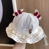 Baby Girl Summer Sun Hat Breathable Thin Princess Bucket Cap UV Protection Lightweight Fishing Hat For Infants