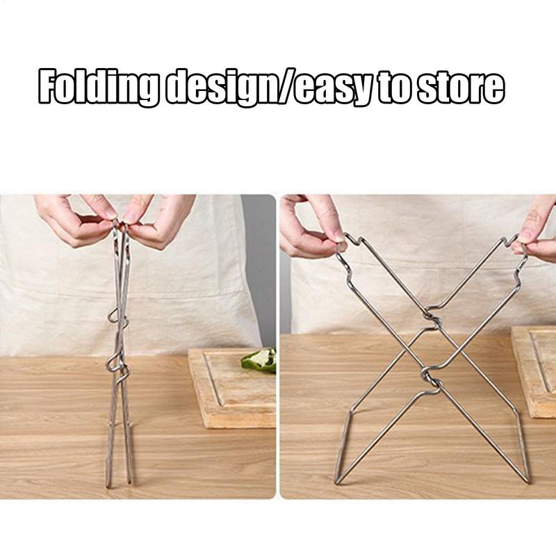 Edelstahl-Müllsackregal, faltbarer Abfallsackständer für die Arbeitsplatte, Küchen-Müllsortier-Organizer, Lagerregal