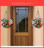 Cesta Colgante de Flores Artificiales para Decoración del Hogar con Diseño de Mariposa para Sala de Estar y Jardín