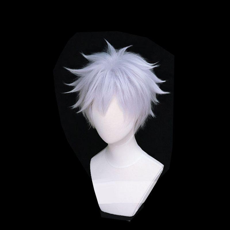 

Годзё Дзюдзюцу Кайсен Сатору Косплей Костюм Парик Мужская Школьная Форма Костюм Наряд WIG B,One Size