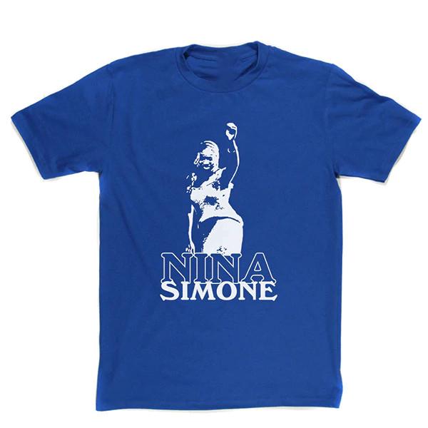 Nina Simone T-shirt Blue Cotton Tee All Sizes S to 5XL Unisex T-Shirt L
