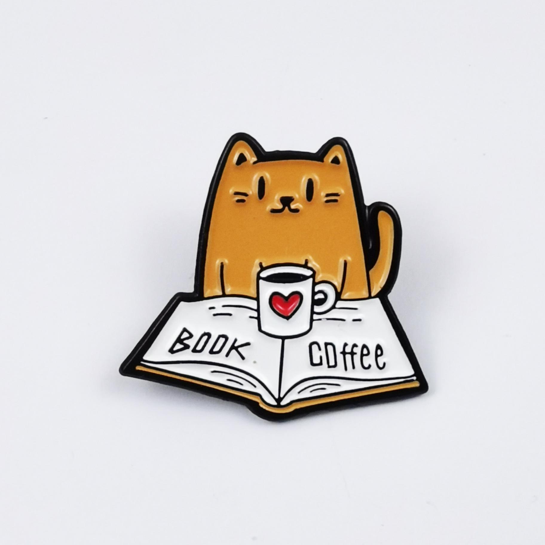 Adorable Cat Brooch with Fun English Letters - Versatile Animal Badge for Backpack or Clothing