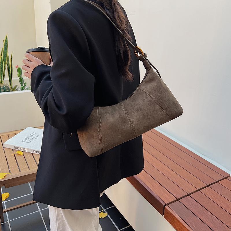 Französischer Chic Damen Herbst Schultertasche mit großem Fassungsvermögen