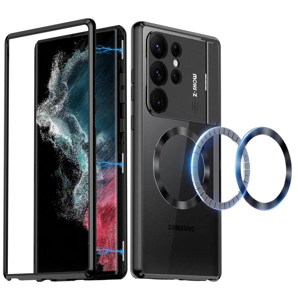 Samsung S25U Stand Phone Case: S23 Ultra & S24 Ultra Aluminum Alloy Aromatherapy Magnetic Case