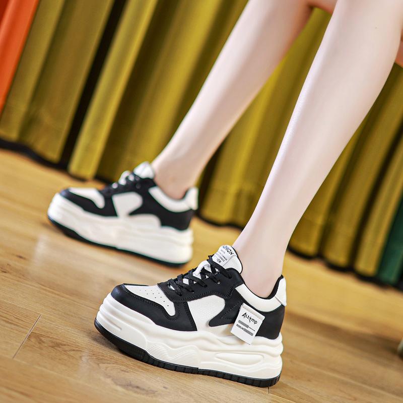 

Spring New Wedge Platform Thick Bottom Light White Shoes Casual Slimming Height Increasing Insole Small Women s Shoes Fashion