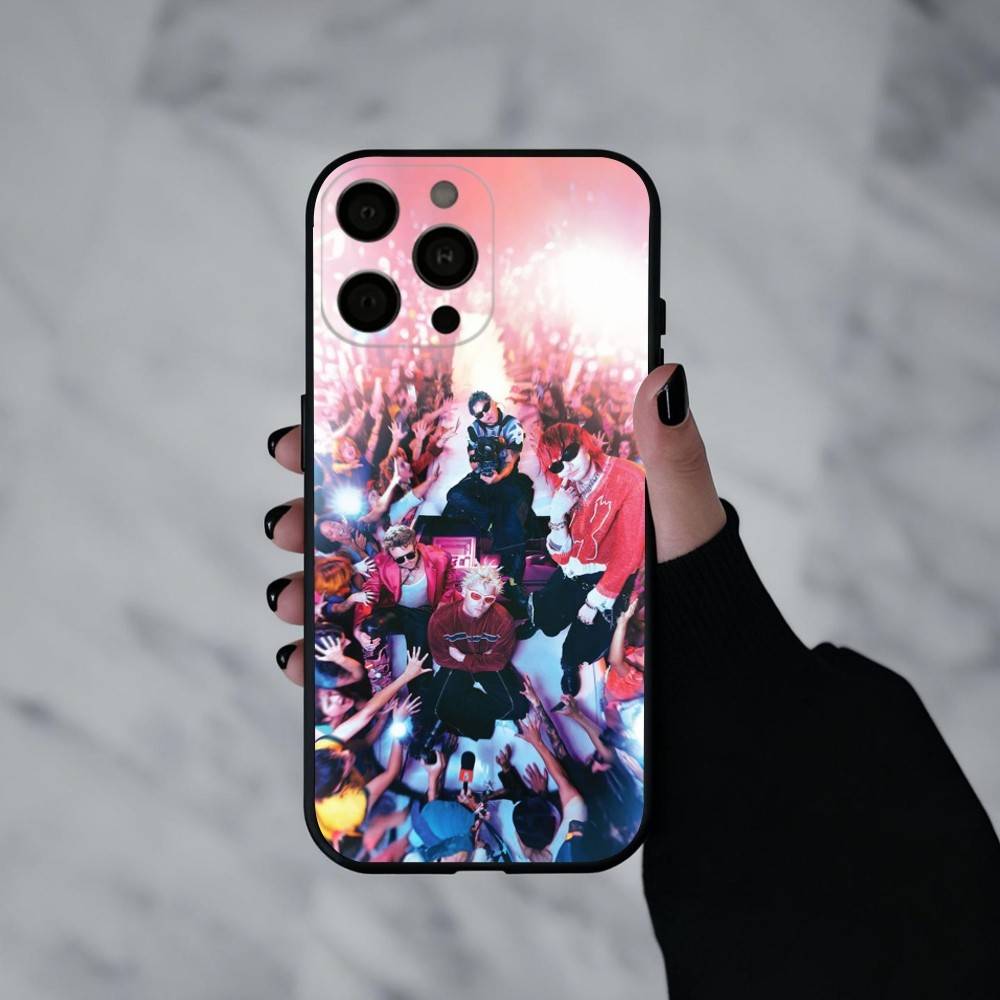 P-Popular Rock B-Band 5-5SOS Phone Case For iPhone 17pro, 16,15,14,13,12,11 X XR Plus,Others Soft Black Cover