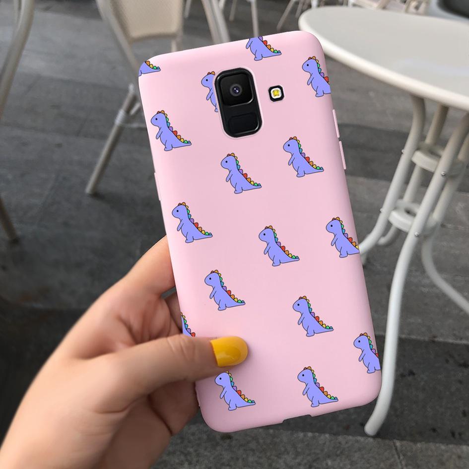 For Samsung Galaxy A6 2018 Case SM-A600F Cute Sunflower Astronaut Phone Cover For Samsung A6 Plus 2018 A6Plus A6+ SM-A605F Coque