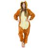 Warme Herren-Schlafanzüge Löwe Kigurumi Erwachsenen Overall Jumpsuit m Onesie Löwen Kostüm - S