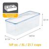 Airtight Pantry Bread Box Divided Storage Container Durable BPA Free Easy to Clean Versatile Food Organizer 4 Hinge Lock System