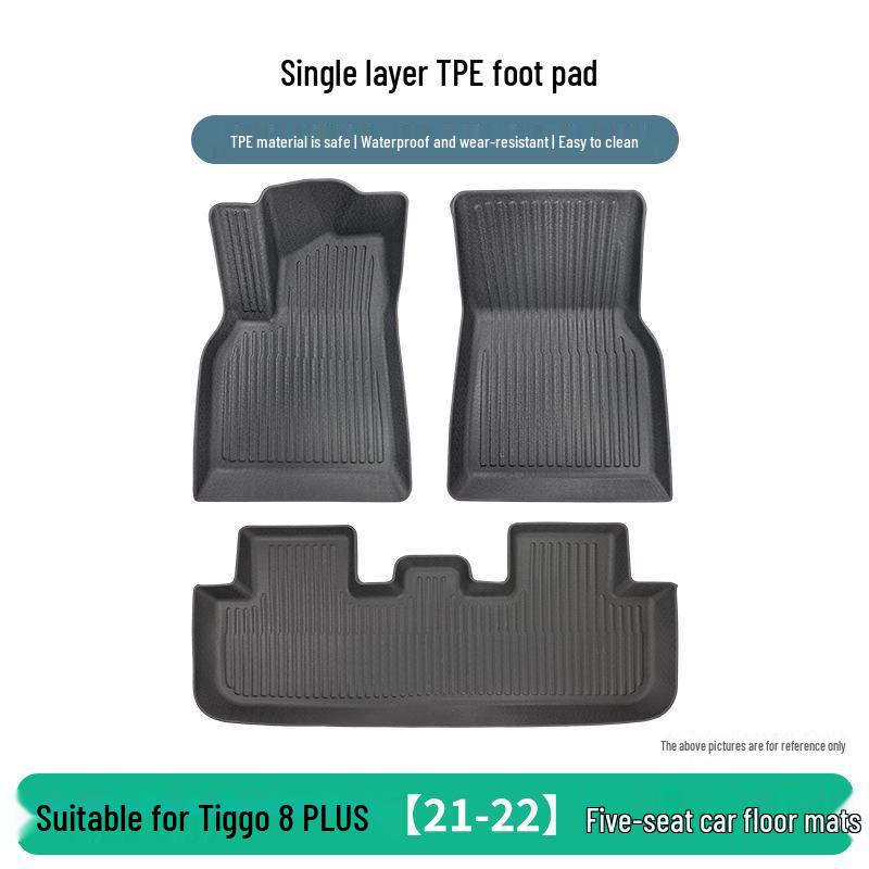 TPE Rubber Floor Mats Set for Chery Tiggo 8 Plus 21-22 (5-Seater)