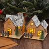 Christmas Train Ornament Glowing Snow House Desk Accessorie Christmas Decorations 2025 Navidad New Year Gifts Home Decor