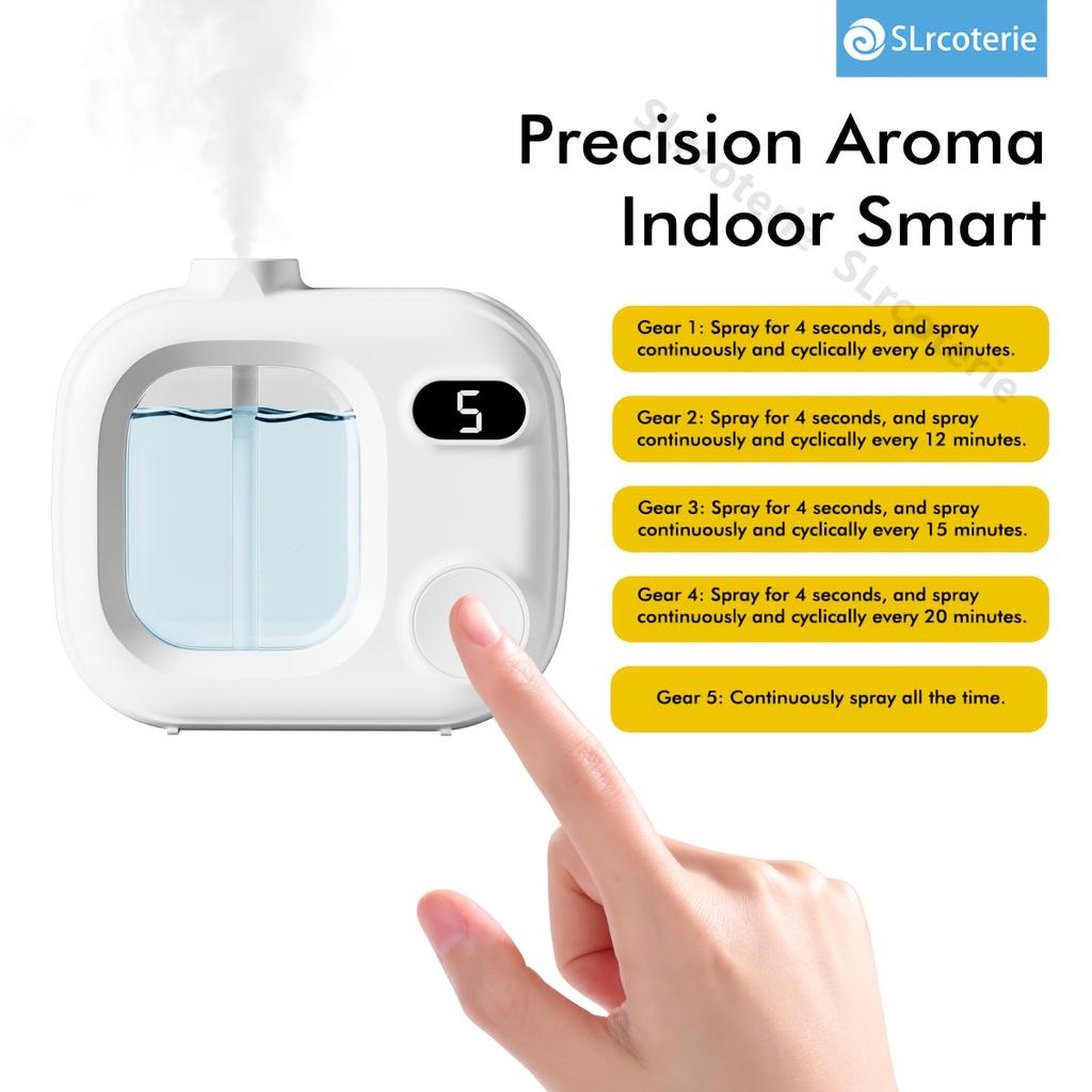 Five Adjustable Settings for A Smart Aroma Diffuser - Suitable for Essential Oils/Perfumes, Smart Diffuser with A 5-Level Adjustable Timer