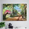 Diamantové vyšívání Bílá křída 5D Diamond Cross Stitch Crystal Full Unfinish Krásné předměstí