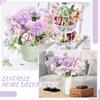 1/5pc Artificial Flower Silk Hydrangea Festival Decor Valentine's Day Home Room Garden Party Wedding Bridal Accessory Fake Peony