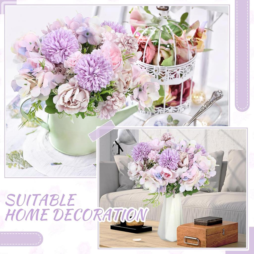 1/5pc Artificial Flower Silk Hydrangea Festival Decor Valentine's Day Home Room Garden Party Wedding Bridal Accessory Fake Peony