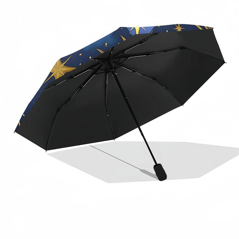 1pc Celestial Harmony Umbrella with Plastic Handle,Suitable for All Seasons Home Travel Outdoor UmbrellaDD1329