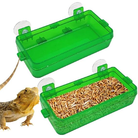 

Кормушка для рептилий Миска для хамелеона 2 шт. Миска для корма против побега с присоской для хамелеона, игуаны, ящерицы, кормление рептилий едой и водой (Белый, С) S зелёный