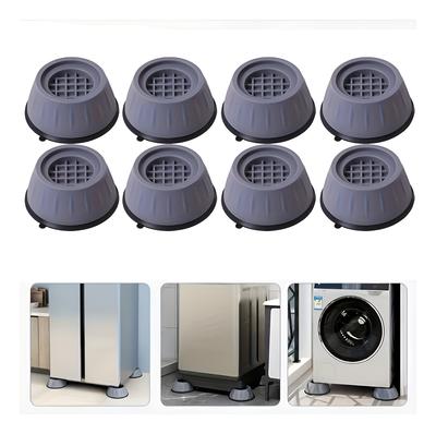 8 Stück Vibrationsdämpfer Füße Gummifüße Rutschfest Leise Anti-Rutsch Erhöhungsmatte für Waschmaschine Stützdämpfer Stand Zubehör