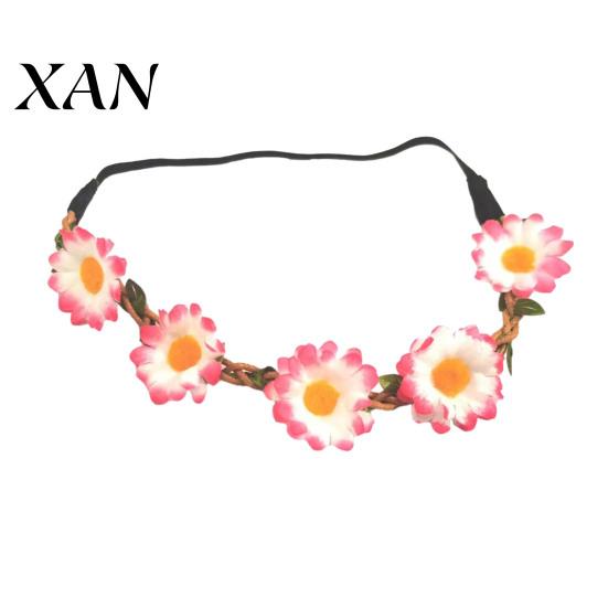 Adjustable Daisy Crown for Girls Sunflower/Daisy Wreath Headband Women Girls, Flower Headpiece, Daily Wear Silk Beach Photography Summer Dress