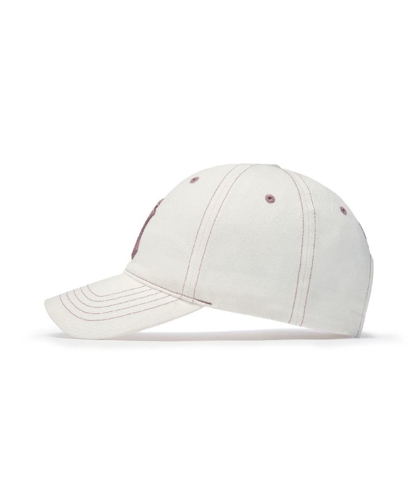 Emelbi Basic Denim Unstructured Ball Cap Ny (Cream)