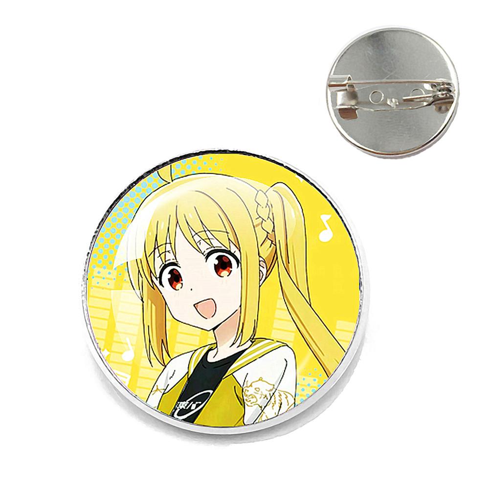 Bocchi The Rock Anime Brooch Gotoh Hitori Ijichi Nijika Kita Ikuyo Yamada Ryo Cartoon Cosplay Glass Brooch Pin For Badge Gifts