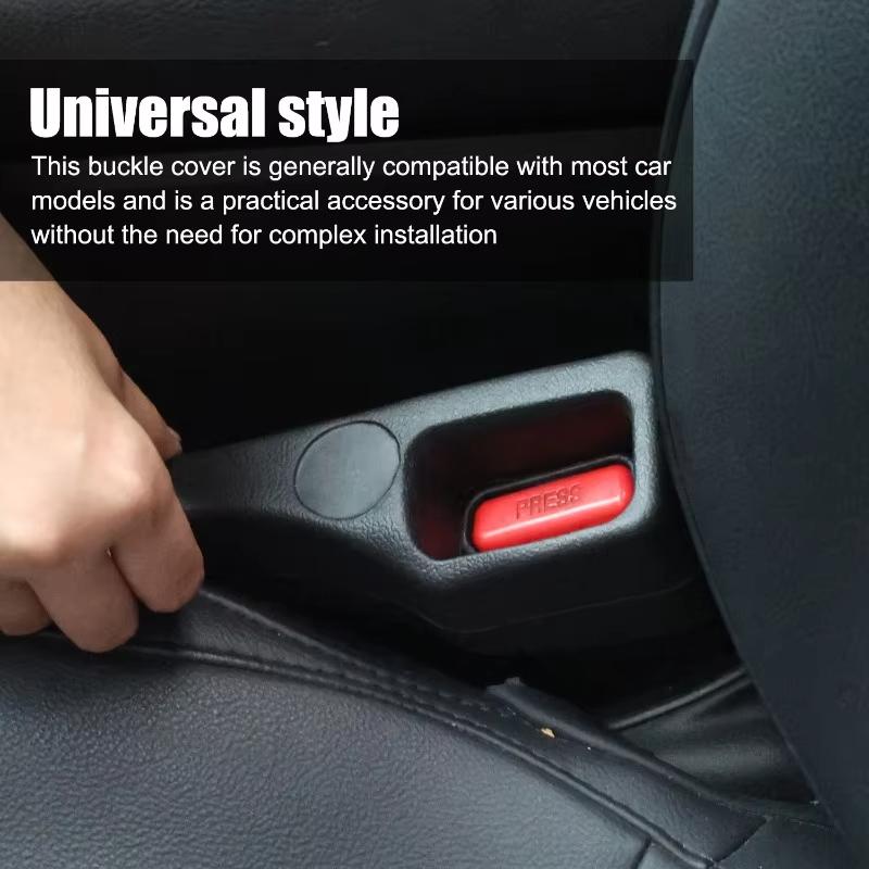 Car Seat Belt Buckle Gap Filler Protective Cover Set Car Accessories Vehicle Interior Protector Seat Belt Base Protective Cover