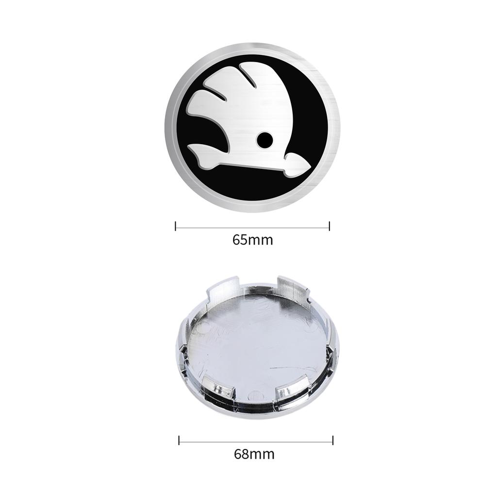2026 Caliente Para SKODA 4/8 Piezas 56 60mm Estilo de Coche Tapas Centrales de Rueda Cubierta de Llanta Insignia Emblema Pegatina Para Skoda Rapid Octavia A5 RS
