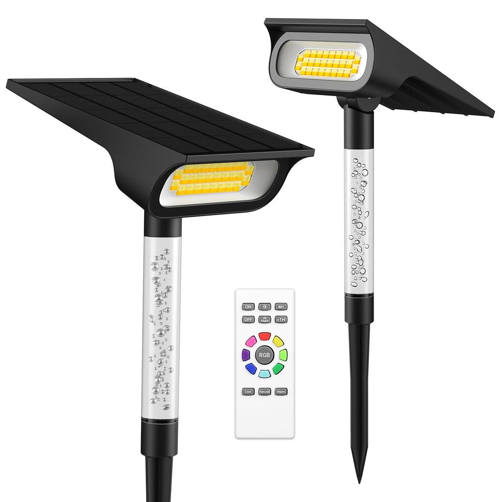 Intelamp Outdoor Waterproof Sensor Garden Light Largest Color Neutral Recessed Remote Control Easy Illumination for and Riverbanks Solar-Powered,