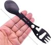1Pc 10-in-1 Multifunctional Outdoor Camping Survival Fork Spoon Kitchen Multifunctional Wrench Bottle Opener Spoon