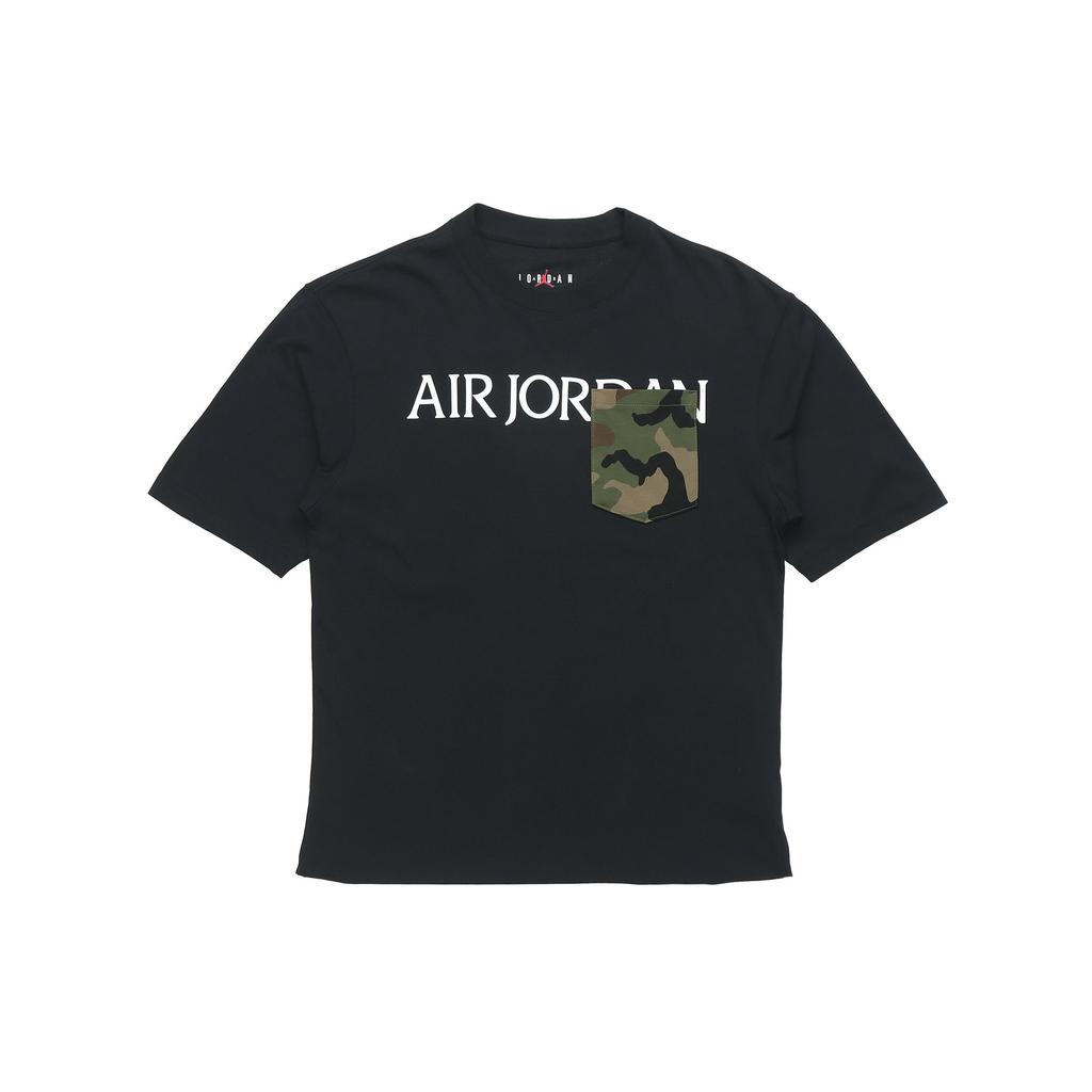 Jordan Camisetas para Hombre Cuello Redondo Negro Ajuste Recto Moderado CZ0595-010