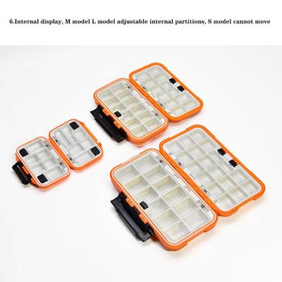 Waterproof Fishing Tackle Box Adjustable Compartment Anti Drop Shockproof Lure Storage Case for Fishing Hook Bait Accessories