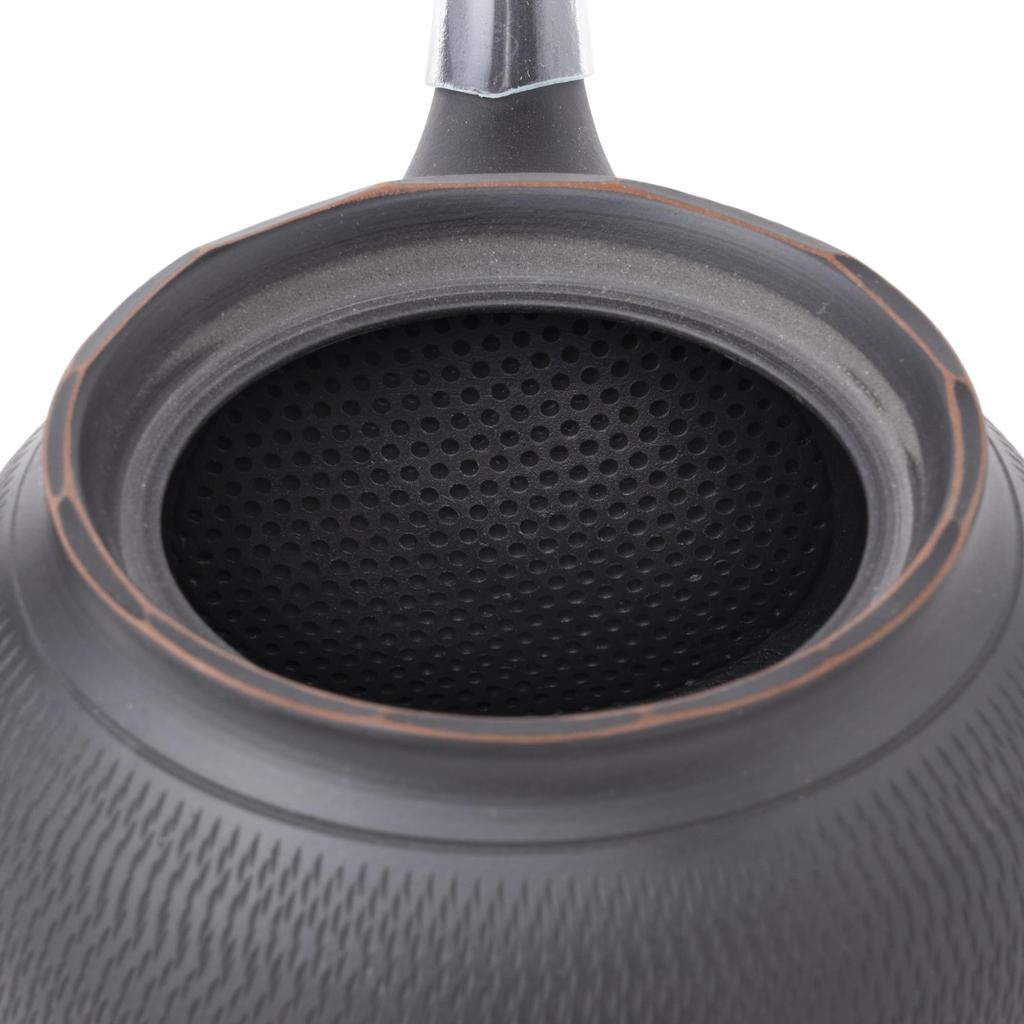 Tokoname ware teapot, Horyu design, smoked finish, 360ml, ceramic mesh, for Gyokuro and Kabusecha teas, made in Japan, boxed. TK038