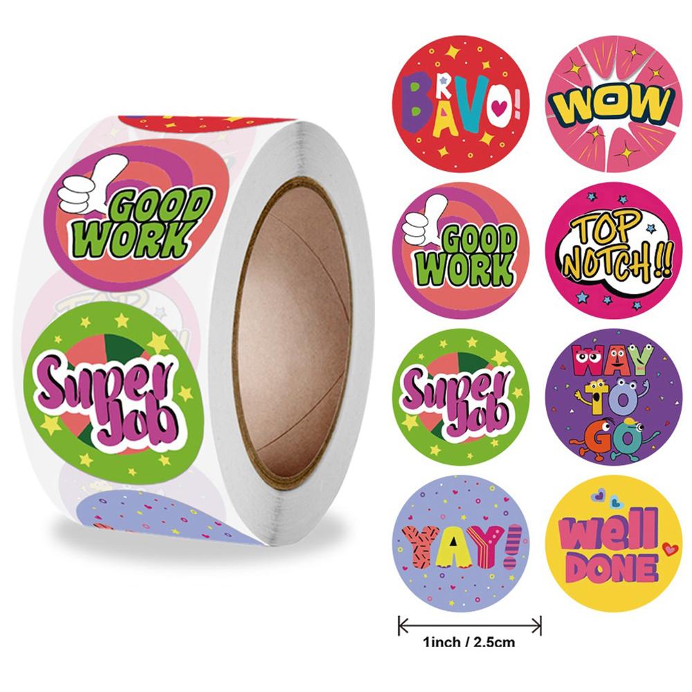 100-500Pcs Encouragement High-Standard Reward Premium-Quality Stickers High-Standard Thumbs First-Class Up Superior-Grade Rewarded Youngsters