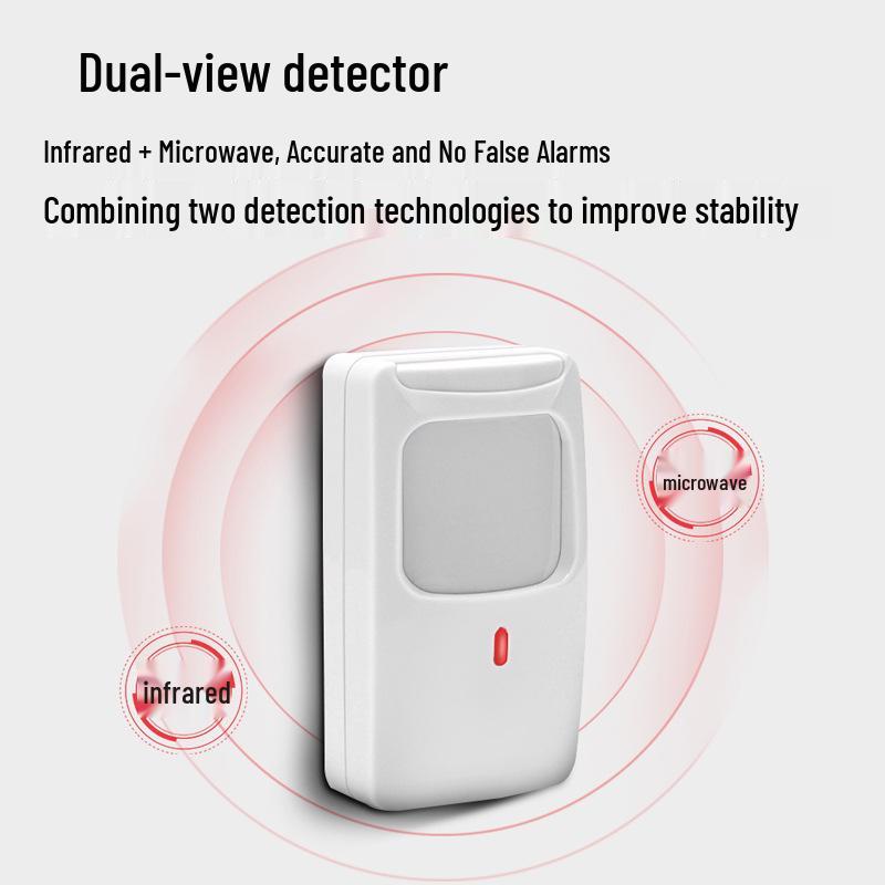 Indoor Wired Dual-Tech Infrared-Microwave Sensor Home Anti-theft Alarm