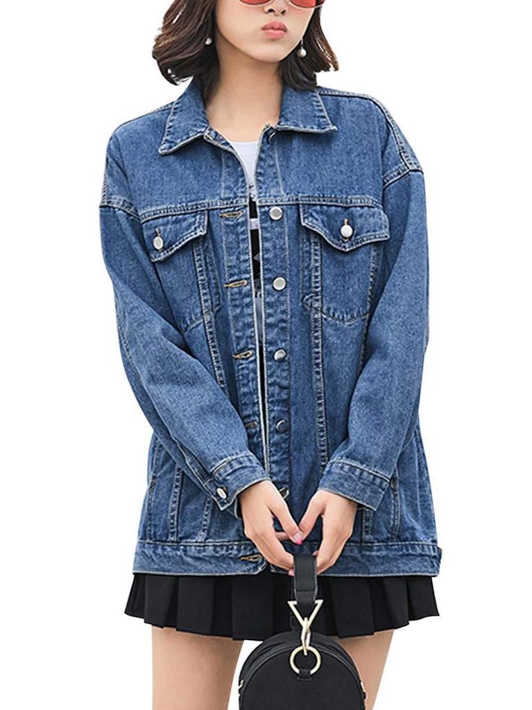 Women's Spring and Autumn Long Sleeve Denim Jacket