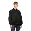 New Era MLB Solid Color Baseball Collar Hidden Button Drop Shoulder Long Sleeve Jacket Unisex Jacket Black 14397945