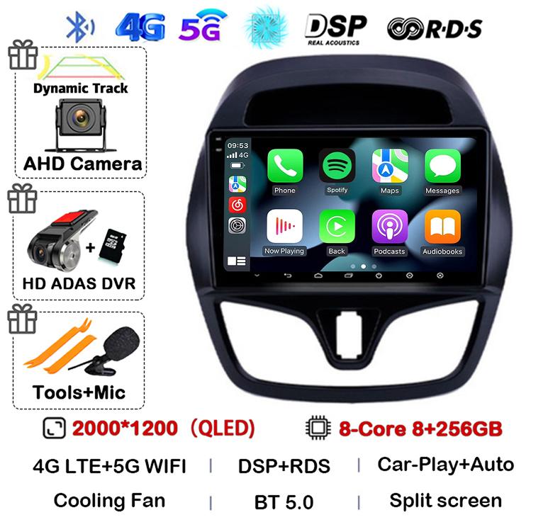 Android 14 Wireless Carplay Auto Car Radio For Chevrolet Spark 2015 2016 2017 2018 Multimedia Video Player GPS Navigation Stereo