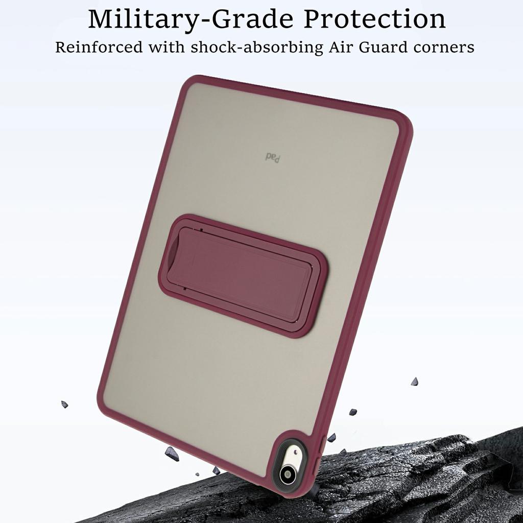 Für iPad (2025)/10.9 (2022) Hülle mit Ständer TPU+PC Hautgefühl Tablet-Hülle