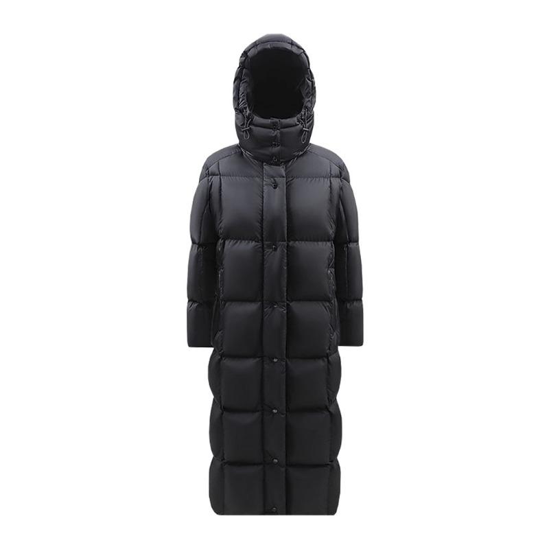 Black down jacket women's white duck down large size thickened women's down jacket