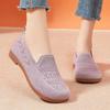 Old Beijing Cloth Shoes Women's Summer Mesh Shoes Breathable Flat Bottom Lightweight One Pedal Hollow Mesh Shoes Elderly Shoes Mother Shoes