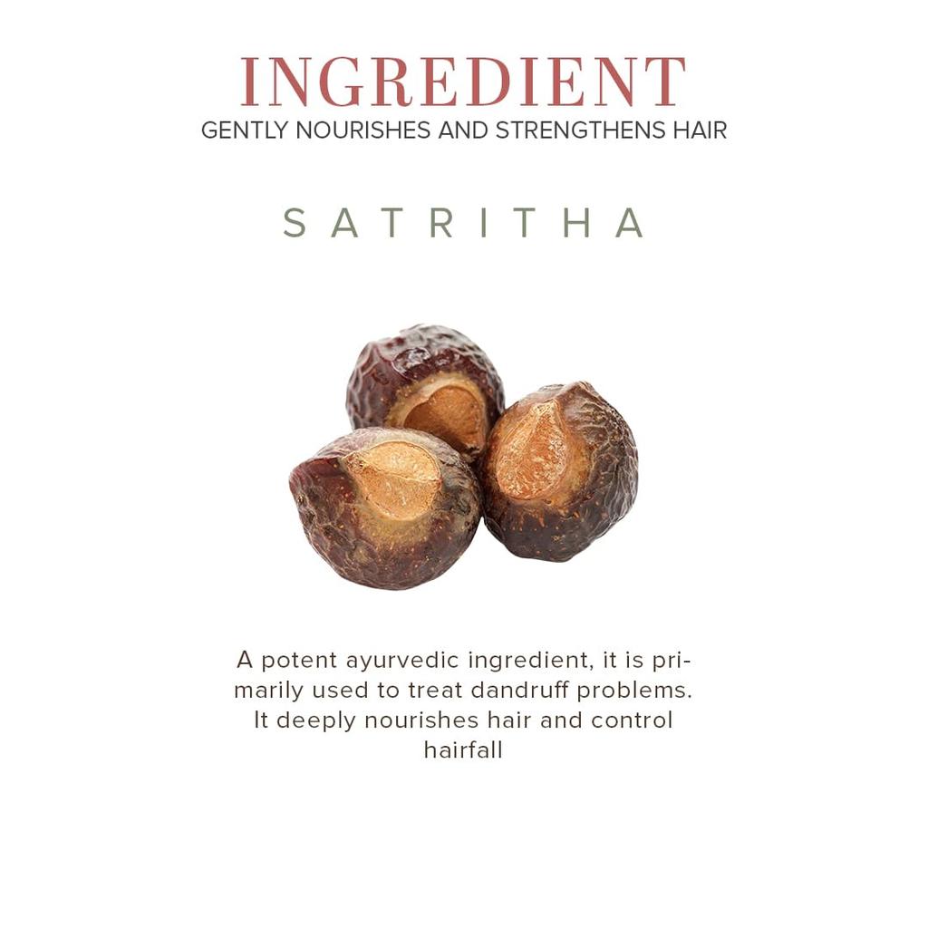 KHADI NATURAL Satritha Shampoo Zur Haarausfallkontrolle Und Reparatur Von Geschädigtem Haar 210 ml x 2er-Pack Für Alle Haartypen