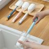Manshou Long Handle Sponge Head Cup Cleaning Brush Set