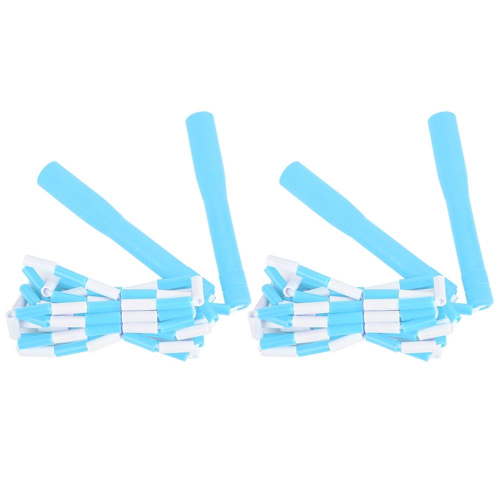 2 Stück PVC Bunt Verstellbares Gelenk Springseil Kinder Kindergarten Erwachsene Fitnesszubehör Blau