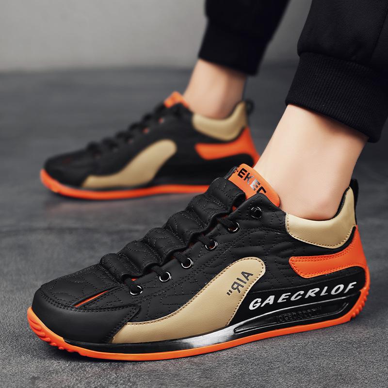 Zapatillas de deporte para hombre, suela suave, zapatos para correr, moda informal, cuero de microfibra, altura superior, zapatos aumentados