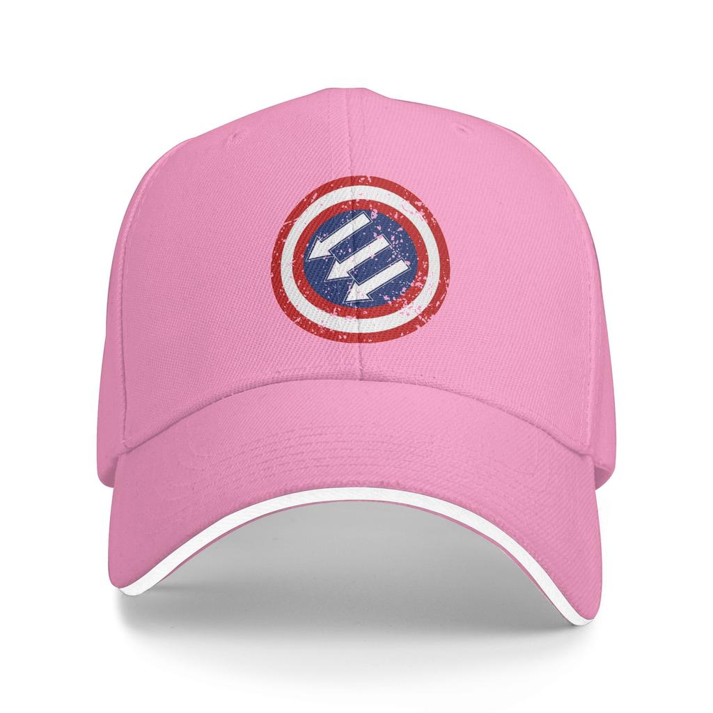 Anti Fascist American Flag Symbol  Sandwich Caps Unisex Women OutdoorBaseball Cap  Sandwich Hat Adjustable Cap Summer Caps