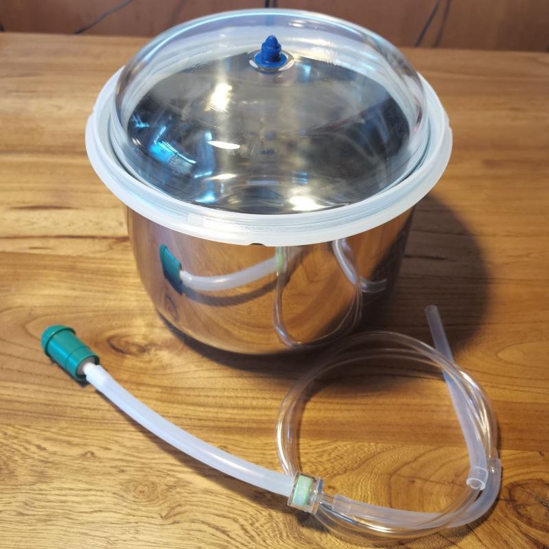 Электрическая вакуумная банка из нержавеющей стали и стекла со смоляным пеногасителем